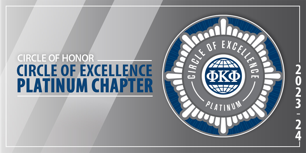 Phi Kappa Phi Circle of Excellence Platinum Award graphic